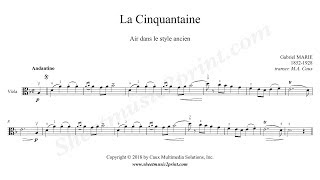 Gabriel Marie : La Cinquantaine - Viola