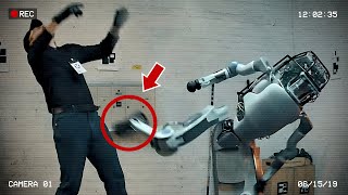 AI Robot caught on cam fighting back at humans