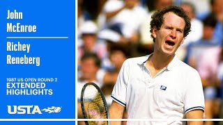 John McEnroe vs. Richey Reneberg Extended Highlights | 1987 US Open Round 2