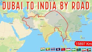 Dubai to India by road 🚗 Overland route map