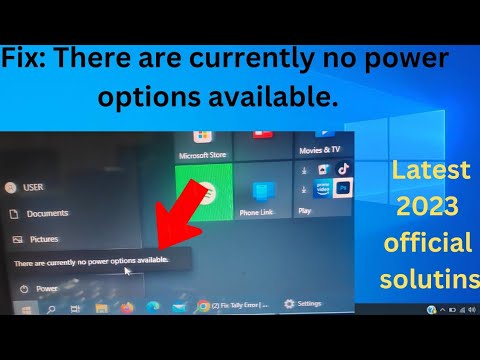 Как исправить В настоящее время в Windows 10/11 нет доступных параметров электропитания. Нет доступных параметров электропитания.