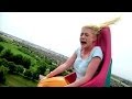 BLONDE GIRL HILARIOUS ROLLER COASTER REACTION!!