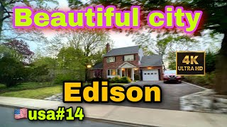 🚘 CAR DRIVE IN EDISON NJ 4K |BEAUTIFUL CITY 🌆 | MY USA 🇺🇸 TRAVEL VLOG
