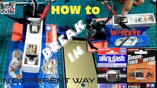 lets BREAK IN TAMIYA mini4wd motors in DIFFERENT Way' w/ slave motor👍🤘🏎️🏁