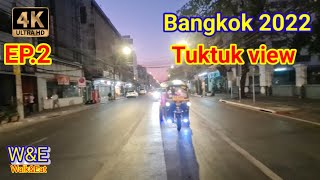 View on a tuk-tuk from Tha Maharaj to Khao San Road Bangkok2022[with subtitle]