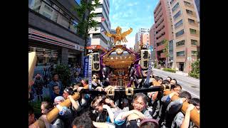 【神輿長目線】令和元年 奉祝神田祭 東日本橋三丁目橘町会 神輿渡御 2019.5.11