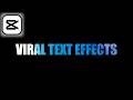 FREE CapCut Text Intro Tutorial | Viral Cinematic Text Effect