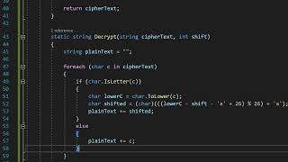 How to Decrypt Data Using Caesar Cipher in C# (Simple)