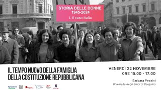 22/11/24 | Il tempo nuovo della famiglia della Costituzione repubblicana