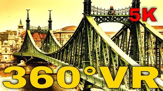 360° VR Liberty Bridge Walk Tour Szabadság Híd Travel Budapest Hungary 5K 3D Virtual Reality HD 4K