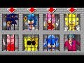 Minecraft PE : DO NOT CHOOSE THE WRONG PRISON! (Baby Sonic, Sonic, Super Sonic, Piggy & MORE)