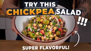 TASTY CHICKPEA SALAD - WITH OLIVES AND RED ONION