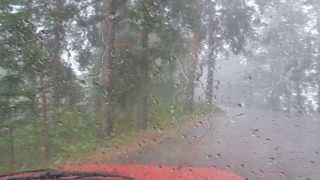 Punkaharju Finland thunderstorm \u0026 heavy rain