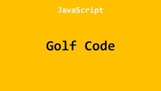 Golf Code JavaScript