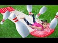 Suri Pretend Play w/ Inflatable Water Slip & Slide Bowling Children Toys Set