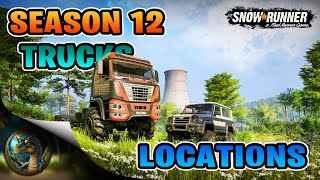 Snowrunner Trucks \u0026 Upgrades Locations Season 12