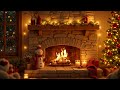 christmas fireplace music 🔥 relaxing christmas music ambience 🎅🎄 crackling christmas fireplace