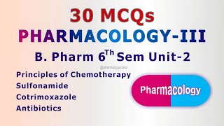 Pharmacology III MCQs Unit 2 BP602T B  Pharm 6th Sem, 3rd Year