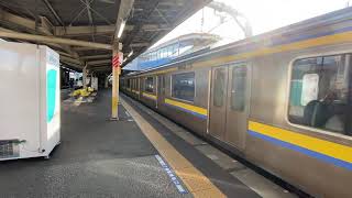 成田線各駅停車佐原行き209系2100番台C615 都賀駅発車