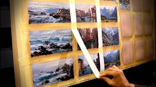 So many Landscape Paintings in OILS - MOUNTAINS, VENICE and WAVES - How I design my paintings!