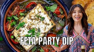 Party Appetizer Baked Feta Cheese Dip | The Mediterranean Dish