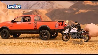 Bruder Toys RAM 2500 Power Wagon w/ Scrambler Ducati Desert Sled #02502