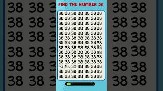 Can you find the number 36 ? #quiz #findtheoddoneout #riddles