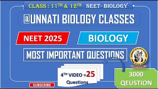 NEET BIOLOGY | bihar board biology class 12 vvi question 2025