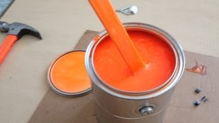 Canadian version PlastiDip Blaze Orange Gallon Opening