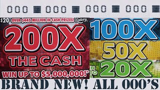 All 000's! NEW 200x 100x 50x 20x 10x Scratchoffs