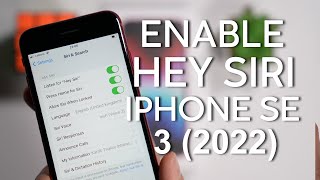 How to Enable Siri on Iphone Se 3rd Gen 2022