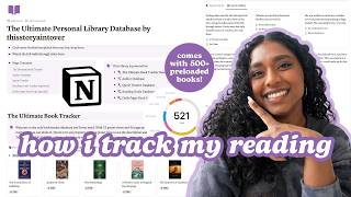 how I track my reading in 2025 | Notion Reading Tracker Template 📚 (quotes, series, tropes, & more!)