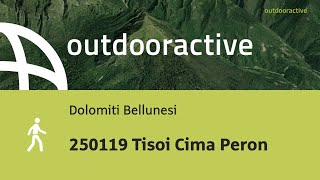 escursioni nelle Dolomiti Bellunesi: 250119 Tisoi Cima Peron