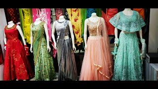 Boutique Style Designer Party Wear Dresses, Long Frocks, Crop Tops, One-minute sarees@discount price