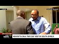 kenyatta on a two day visit to south africa