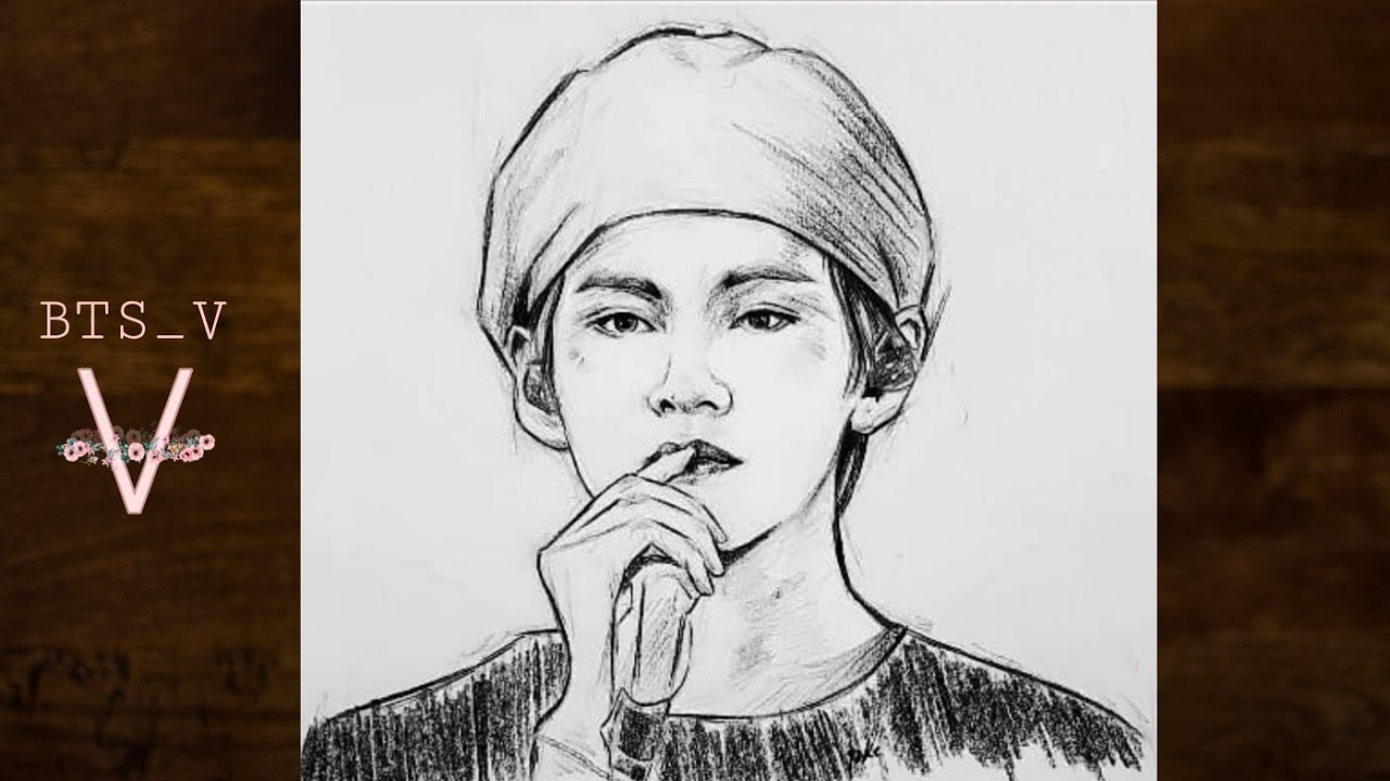 Step Beginner Bts V Drawings Easy Step Beginner Bts V Drawings Easy