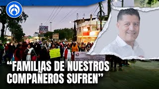 Trabajadores del SUTEYM, sección Ecatepec, protestan en demanda por falta de pagos