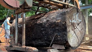 Wood Cutting Skills // Inside Rotten Wood Found In The Forest