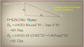 Tacheometry, line of sight normal to staff