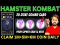 Hamster Kombat Daily Combo and Daily Cipher Today 6M Coins 20 June 2024