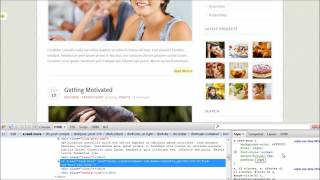 Using Firebug to change the CSS styles of the theme