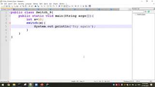3.1 JAVA - Decision Making - Switch statement part 2