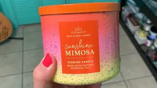 BATH AND BODY WORKS SUNSHINE MIMOSA CANDLE REVIEW } 2021