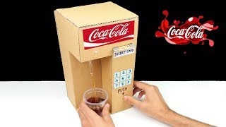 DIY Coca Cola Fountain Machine Using a Credit Card at Home