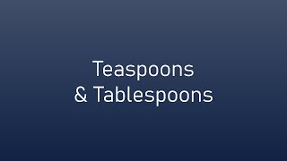 CC Week 12 Math Teaspoons and Tablespoons 5th Ed