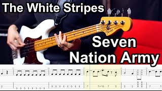 The White Stripes - Seven Nation Army // BASS COVER + Play-Along Tabs