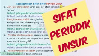 SIFAT PERIODIK UNSUR - KIMIA