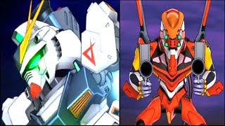 SRW DD Nu Gundam \u0026 EVA-02 Event l スパロボDD νガンダム フル・オールレンジ・アタック + エヴァンゲリオン2号機 連続砲火イベント(MAIN TITLE BGM)