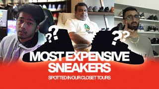 MOST EXPENSIVE SNEAKERS Spotted In Our Closet Tours!!