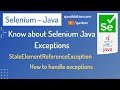 Selenium Java Exceptions | StaleElementReferenceException